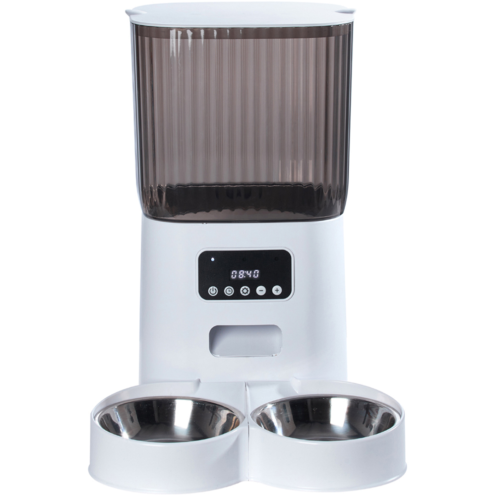 H&O Direct Double Bowl Smart Pet Feeder with Buttons Image 1