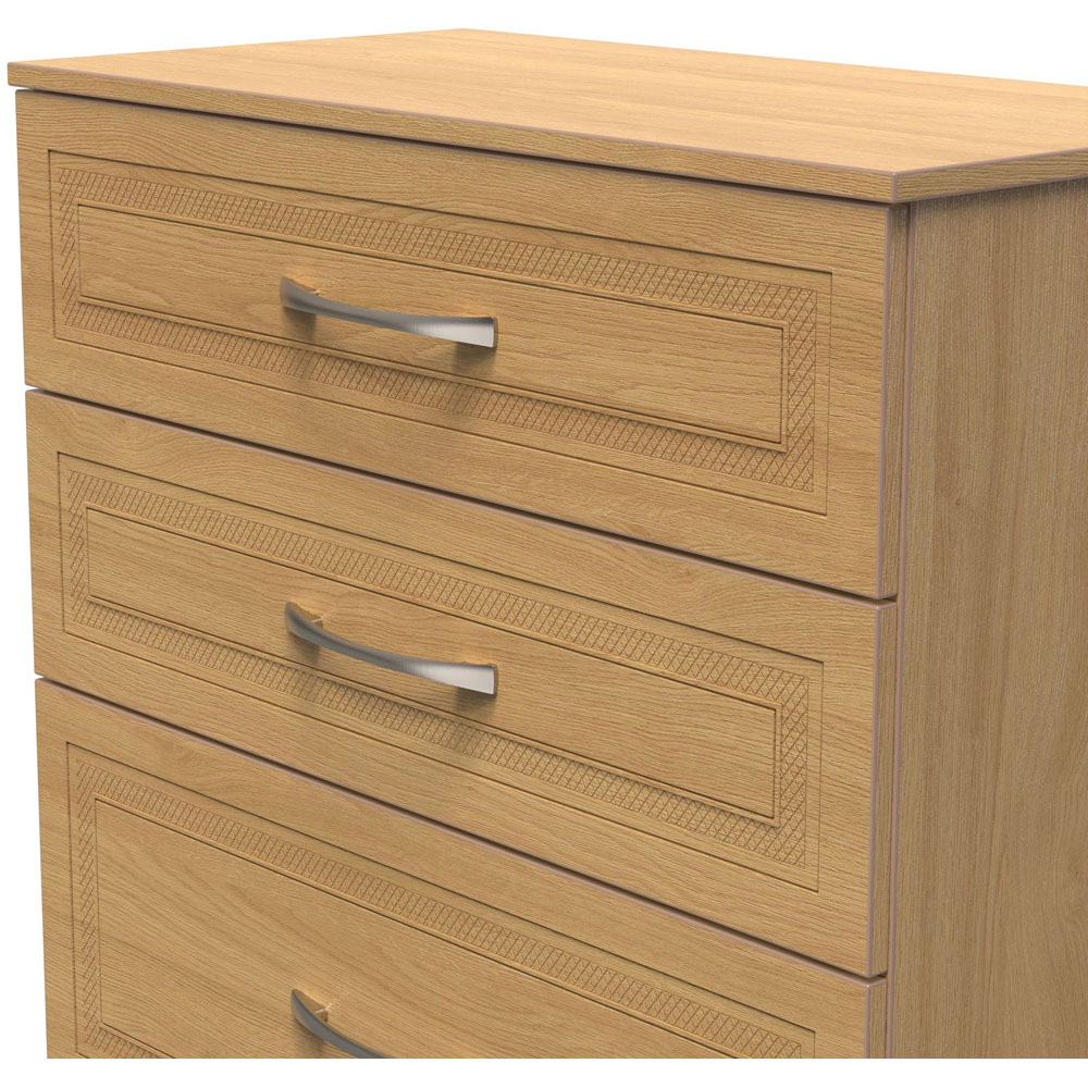 Crowndale Dorset 4 Drawer Modern Oak Chest of Drawers Ready Assembled Image 4