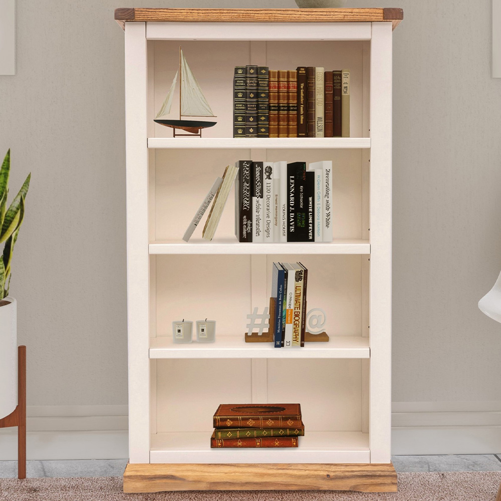 Tropea 4 Shelf Off White Bookcase Image 1