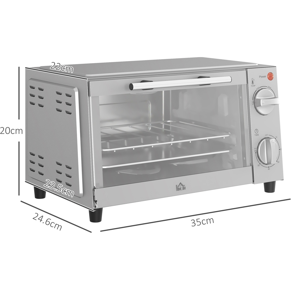 HOMCOM 800-088V70SR Silver 9L Countertop Toaster Oven 750W Image 9