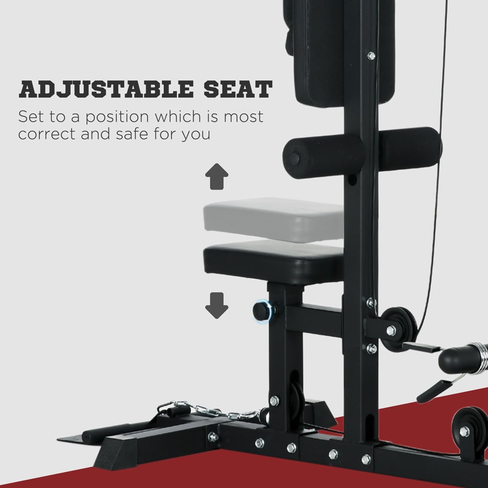 SPORTNOW Pull Up Station with Adjustable Seat Image 6
