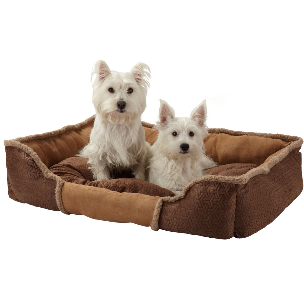 Bunty Kensington Extra Large Brown Fleece Fur Cushion Dog Bed Image 3