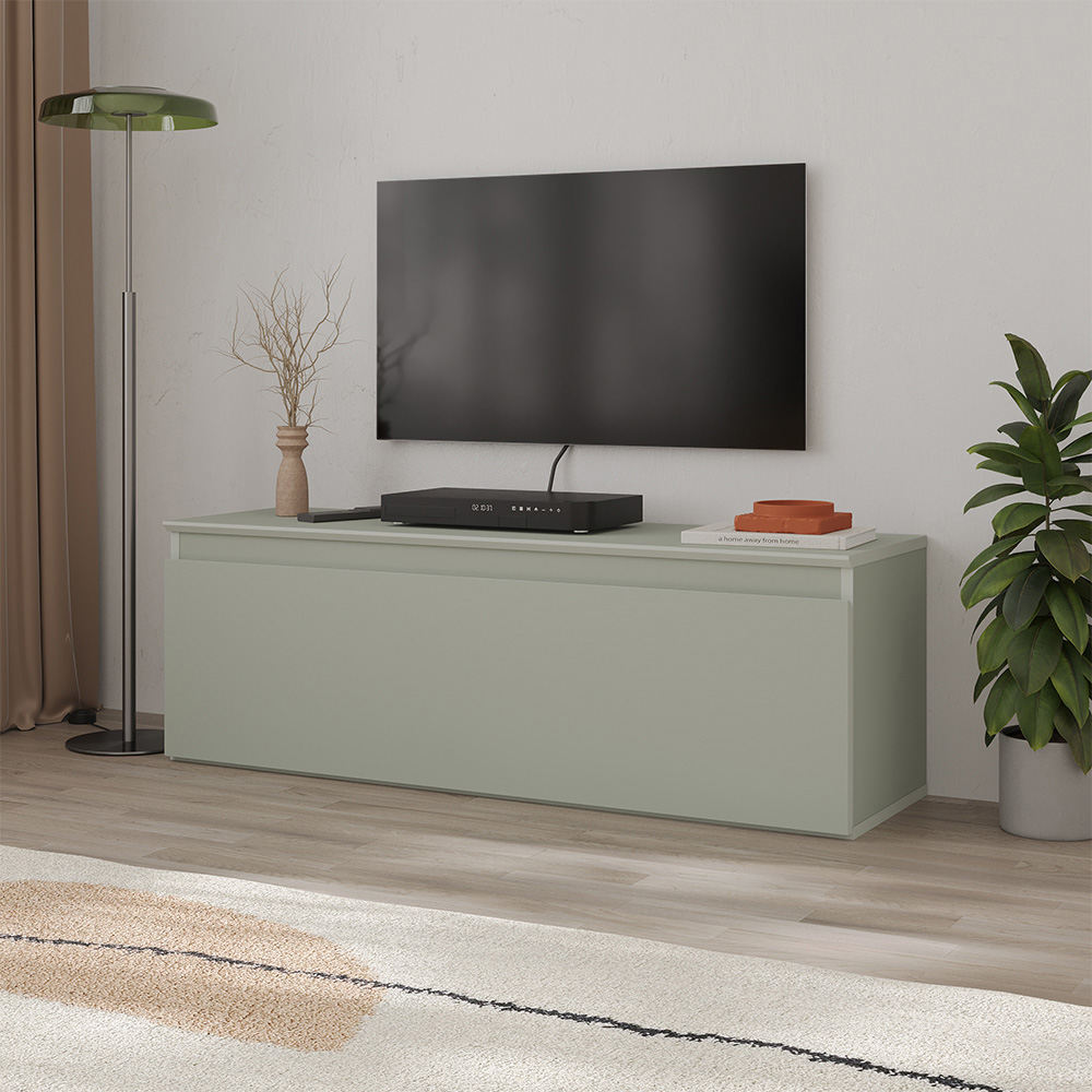 Decortie Sunset Single Door Ash Green TV Lowboard Image 4