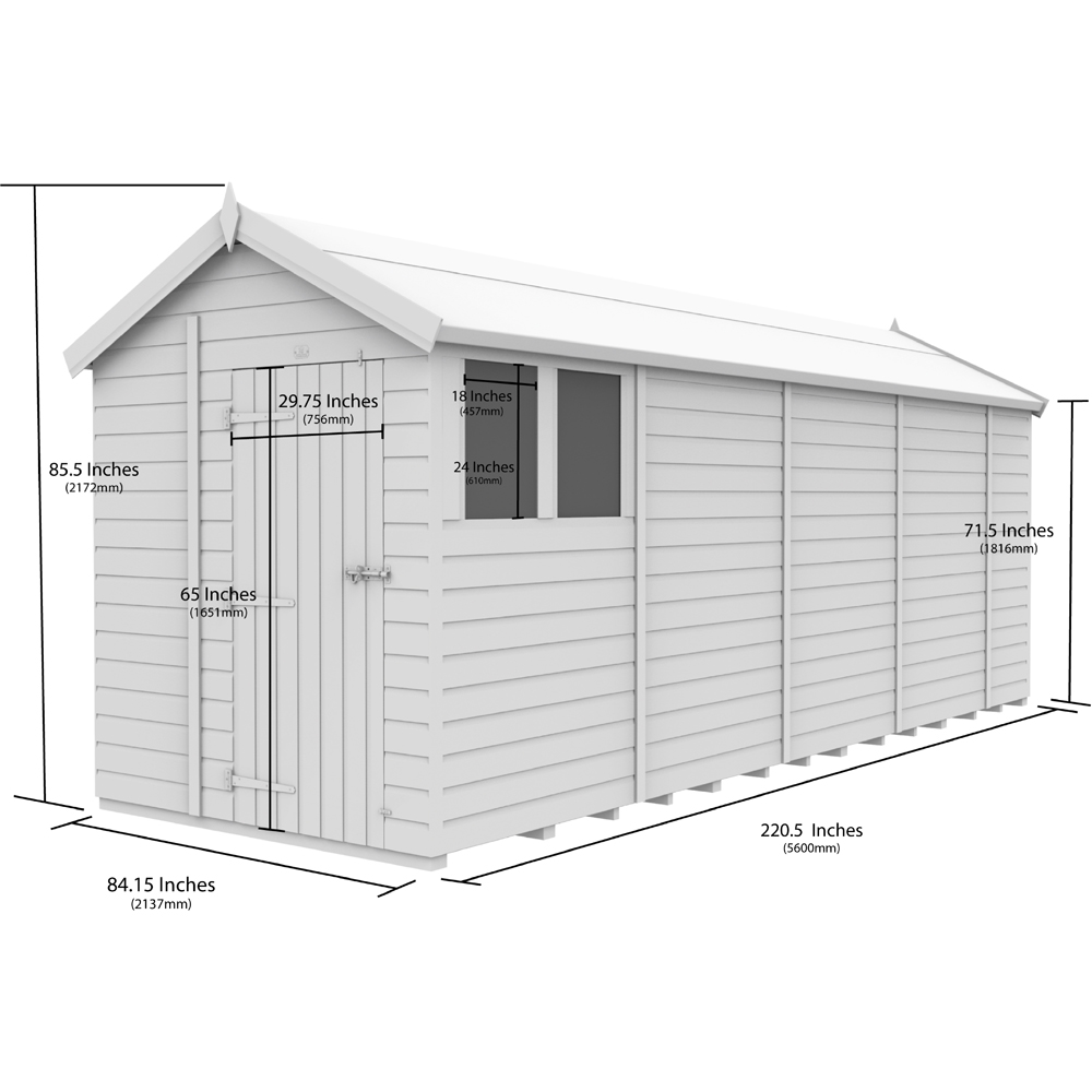 DIY Sheds 7 x 19ft Tongue and Groove Timber Apex Security Garden Shed Image 9