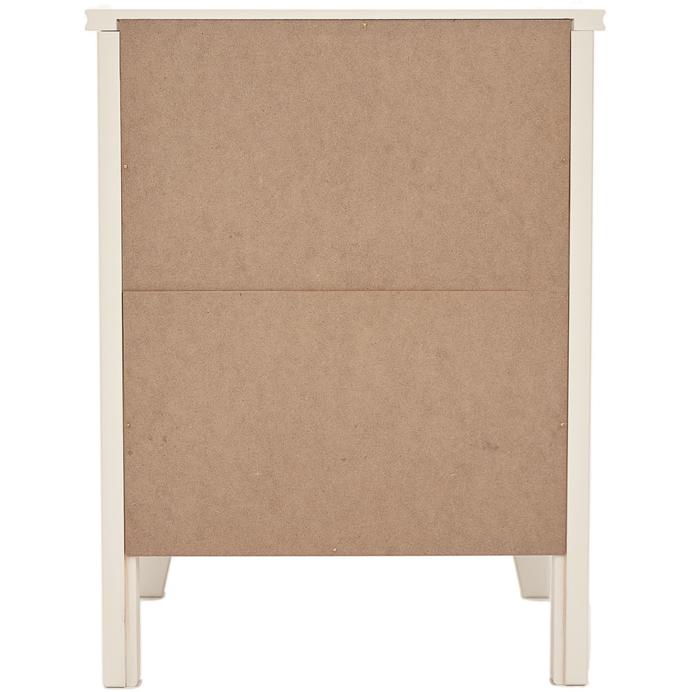 Fregona 2 Drawer White Bedside Table Image 4