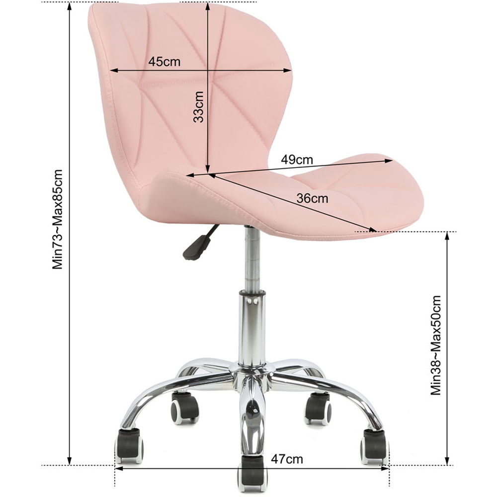 Orion Pink Swivel Office Chair Image 6