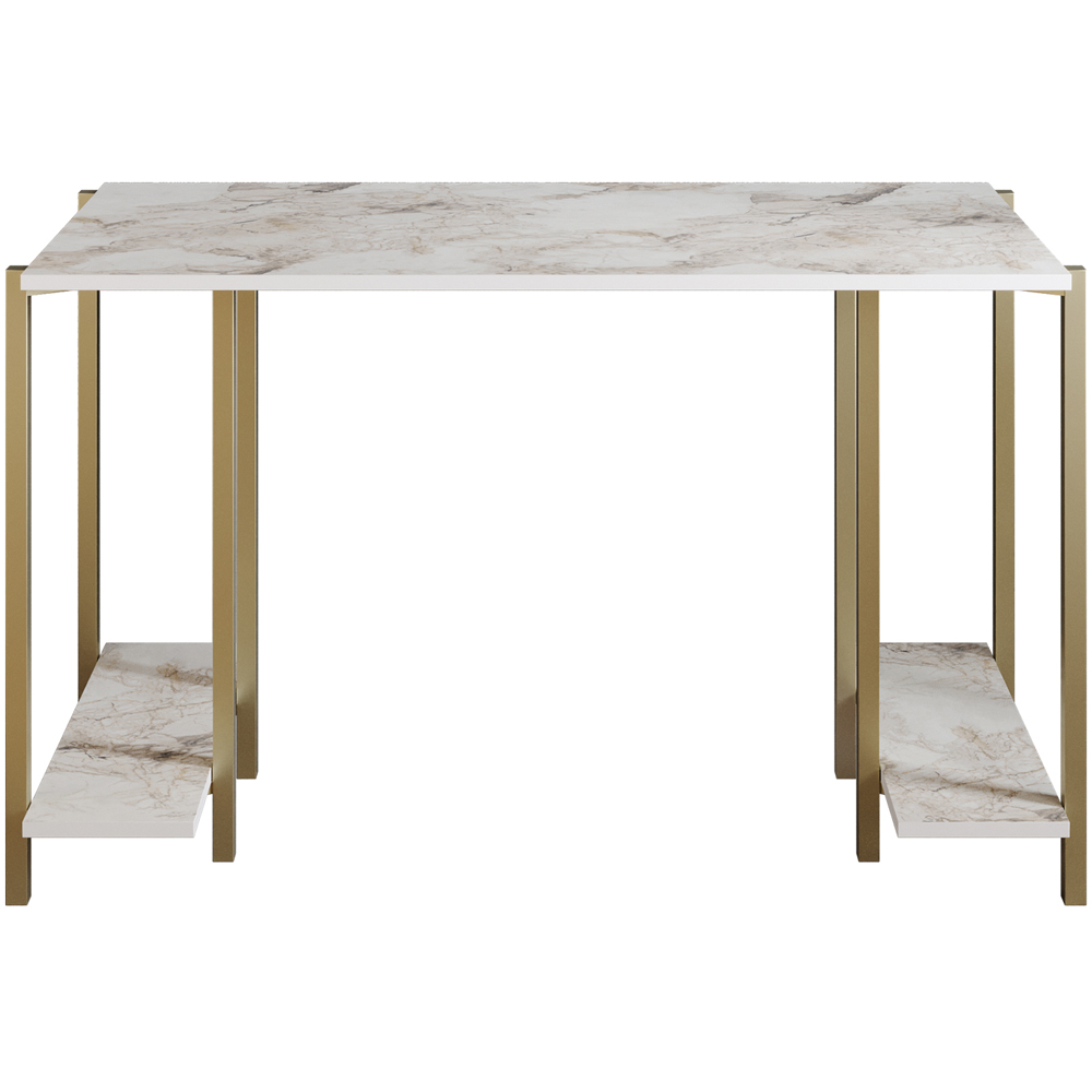 Decorotika Reader 2 Shelf Computer Desk Ephesus Gold Image 2