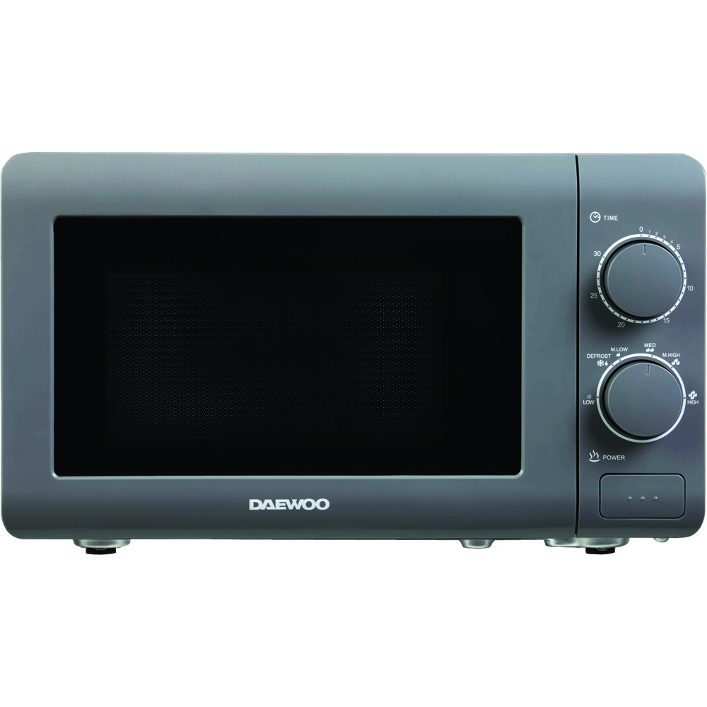 Daewoo Grey Manual Microwave 800W Image 2