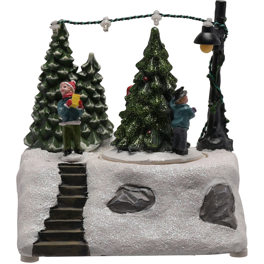 The Christmas Gift Co LED Snow Scene with Rotating Tree Image 3