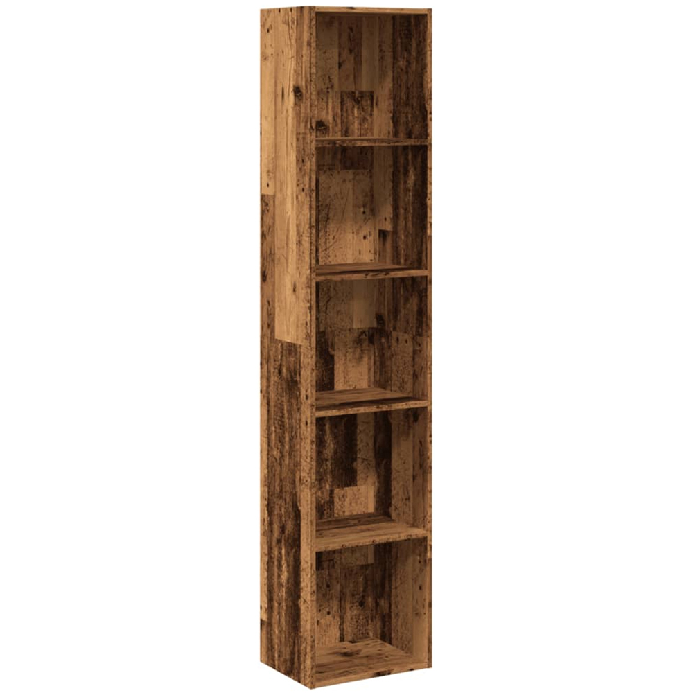 vidaXL 5 Shelf Old Wood Bookcase Image 2