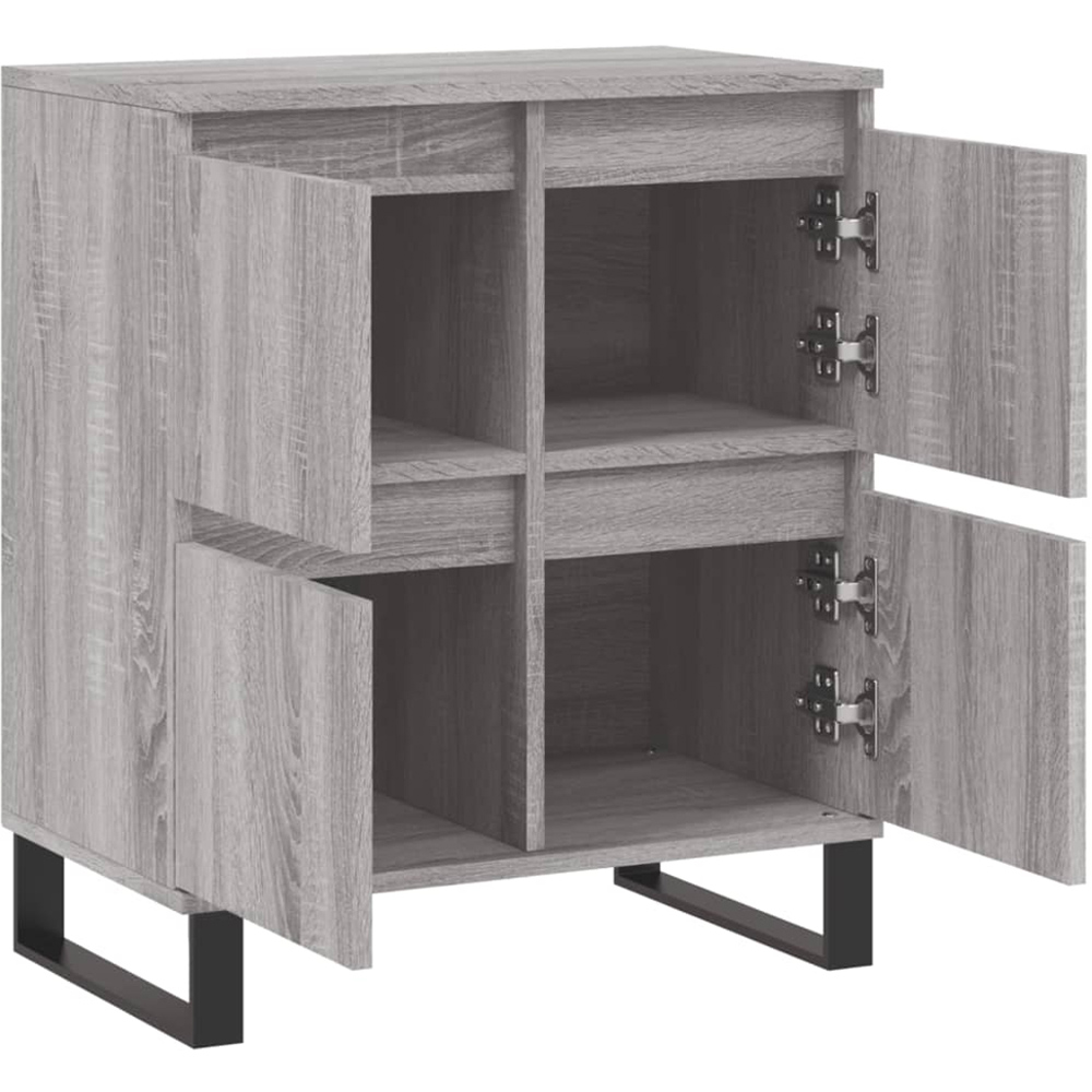 vidaXL 4 Door Grey Sonoma Wooden Sideboard Image 6