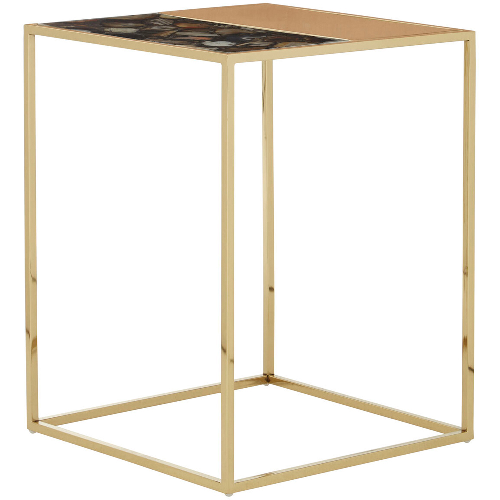 Premier Housewares Vita Agate Square Side Table Image 2