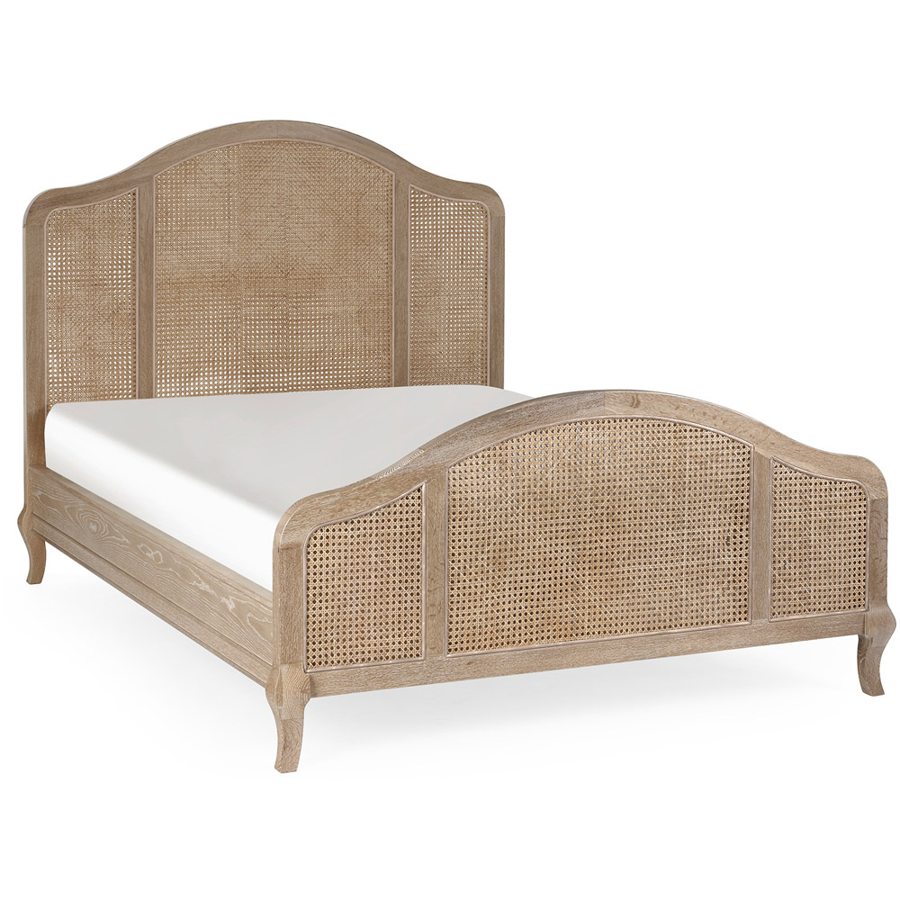 Julian Bowen Fleur Double Rattan Light Oak Bed Image 2