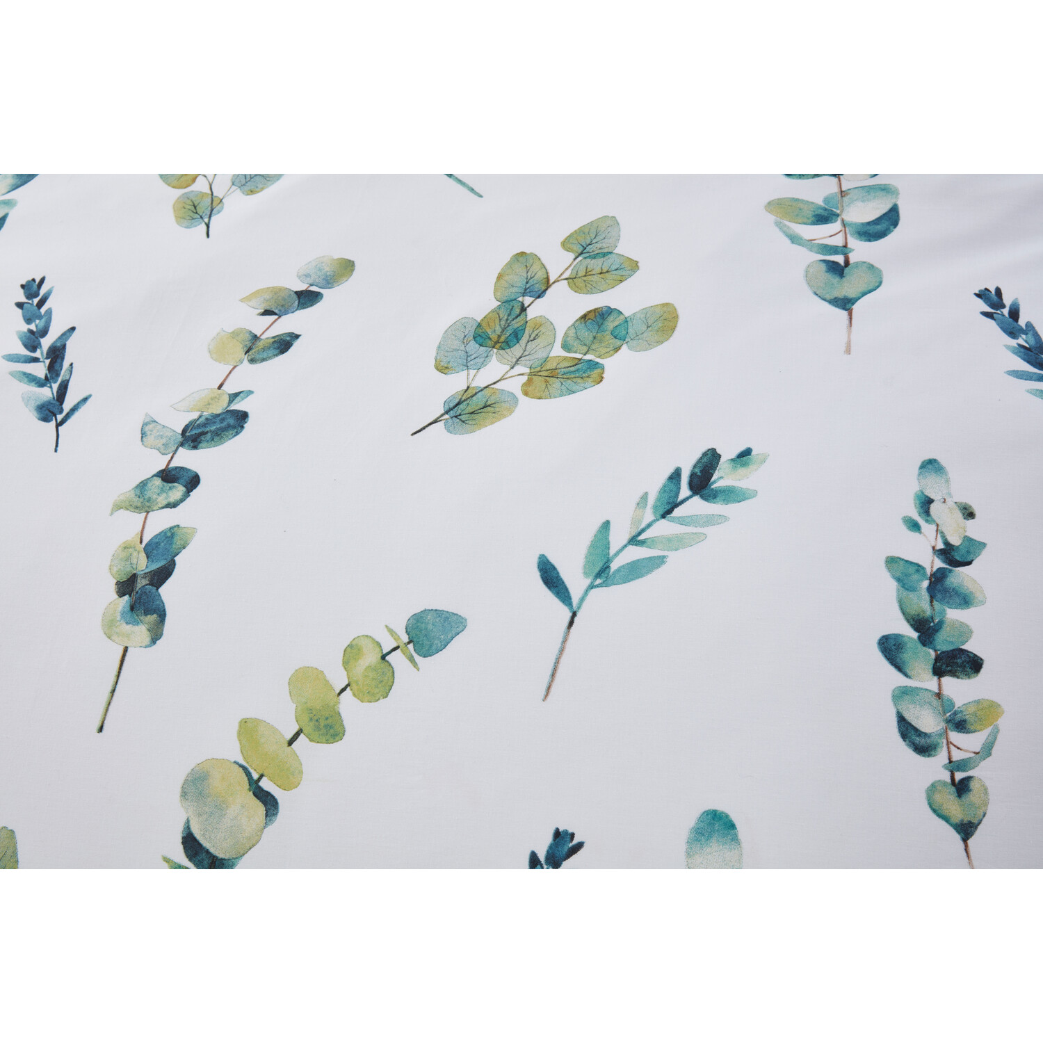 Divante King Size Green Eucalyptus Spray Duvet Cover and Pillowcase Set Image 6