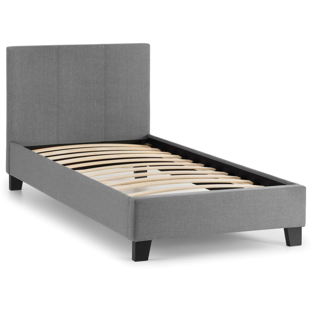 Julian Bowen Rialto Single Light Grey Linen Bed Image 4