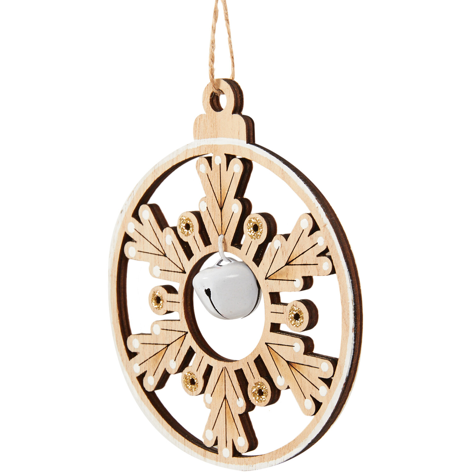 Hanging Snowflake Bell Decoration Image 3