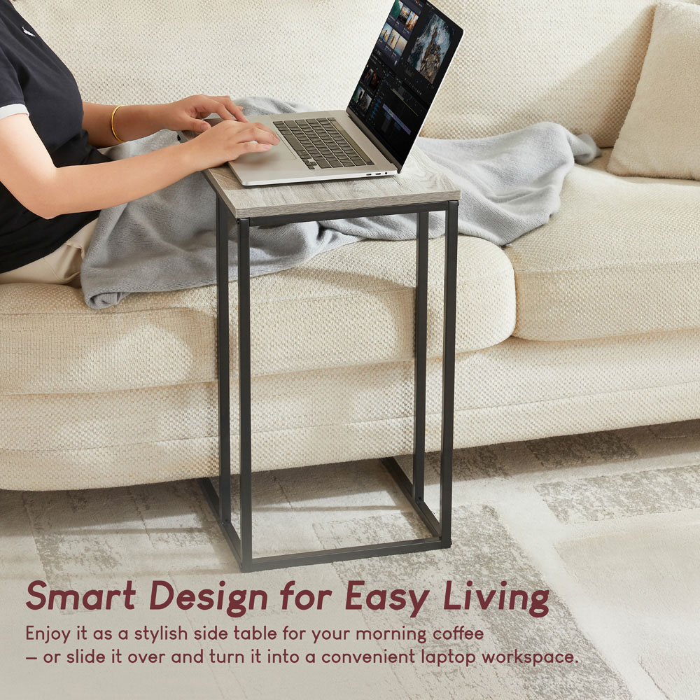 VIDA DESIGNS Brooklyn Grey Side Table Image 6