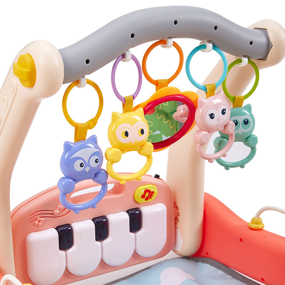 H&O Direct 2-in-1 Baby Play Mat with Walker and Piano Image 6