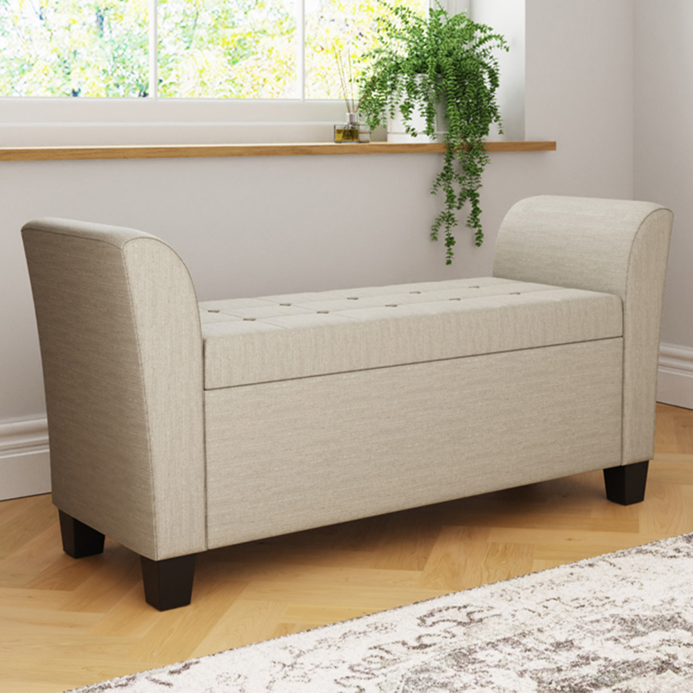 GFW Verona Natural Fabric Window Seat Image 1