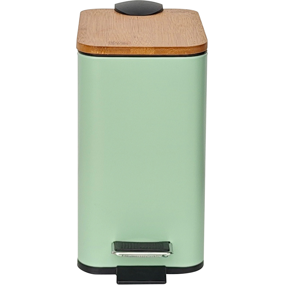Bamboo Pedal Bin Sage Green Image 3