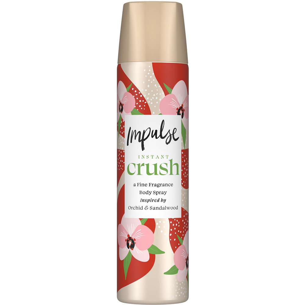 Impulse Instant Crush Blend of Natural Scents Body Spray Deodorant 75ml 6 Pack Image 2