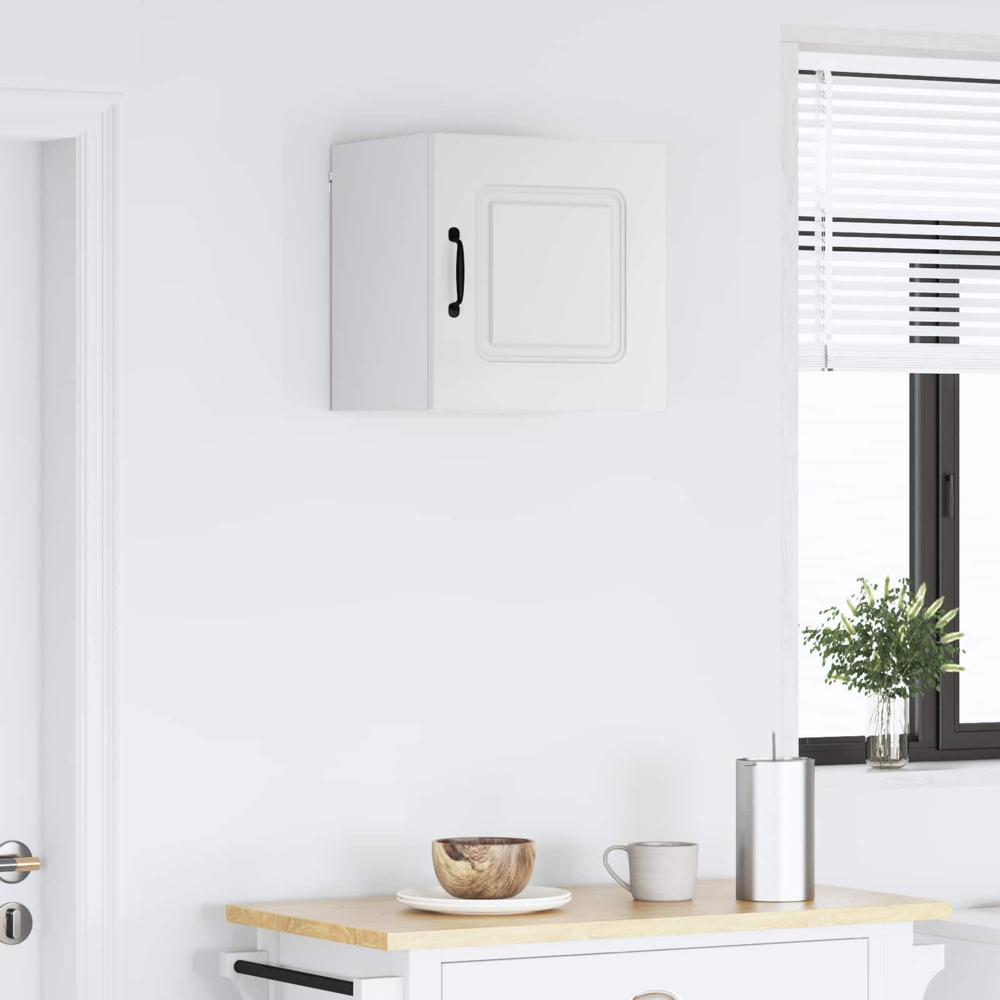 vidaXL Kalmar Single Door White Wall Mounted Square Kitchen Cabinet Image 9