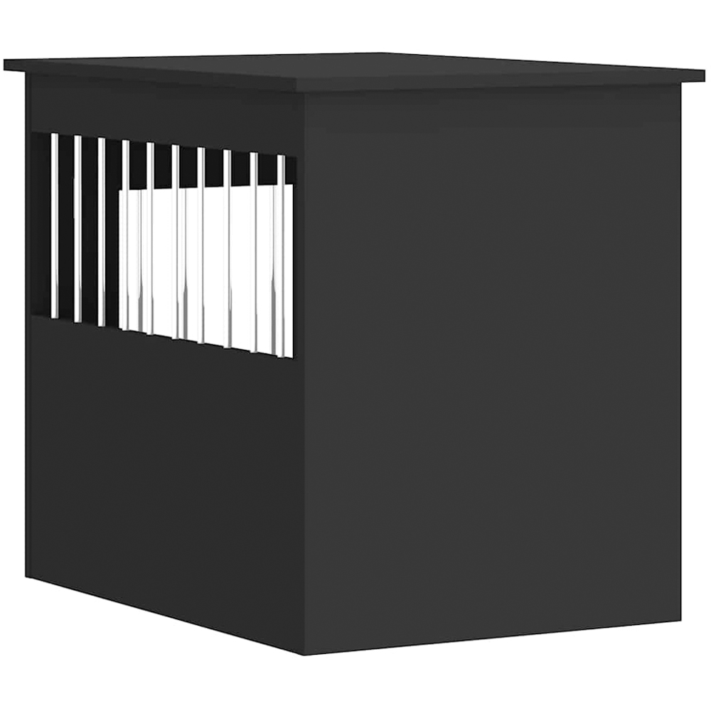 vidaXL Black Engineered Wood Dog Crate Furniture 55 x 75 x 65cm Image 8