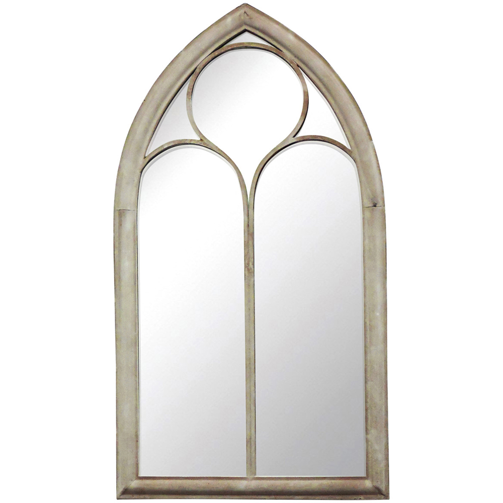 Charles Bentley Sand Gothic Chapel Outdoor Garden Mirror 112 x 61cm Image 1
