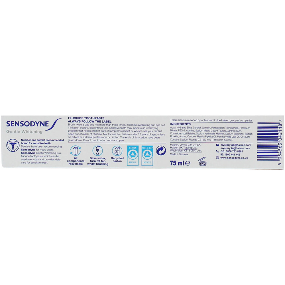 Sensodyne Gentle Whitening Daily Care Toothpaste Image 2