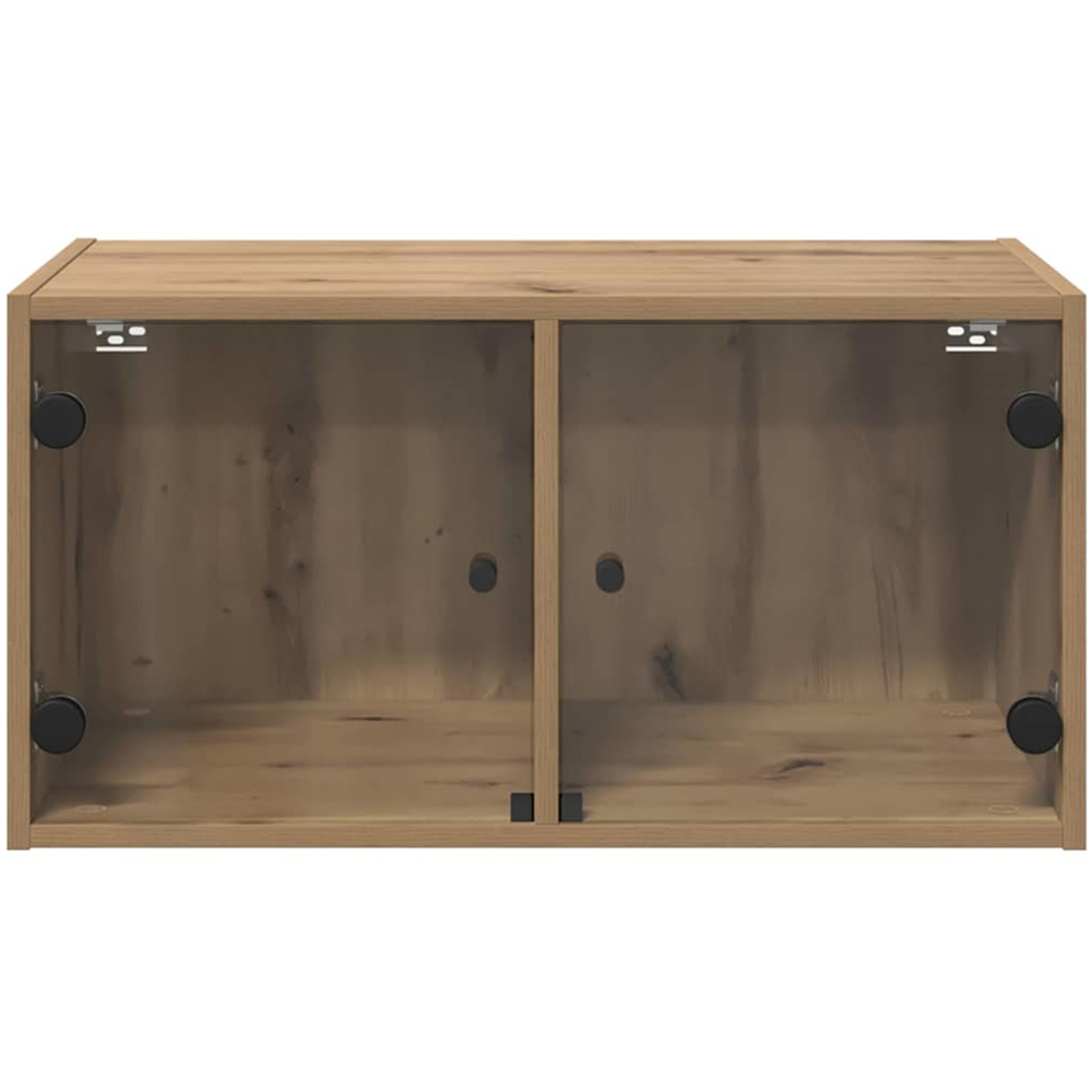 vidaXL 2 Glass Door Artisan Oak Wall Cabinet Image 4