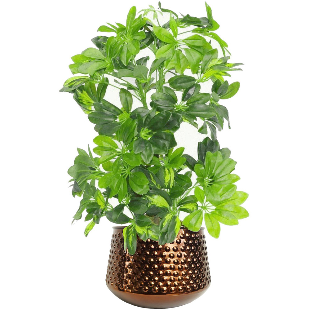 Leaf Antique Copper Metal Planter 18cm Image 3