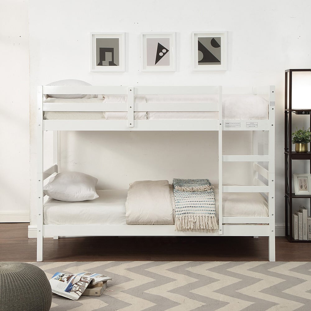 Atlas White Wooden Bunk Bed Image 2