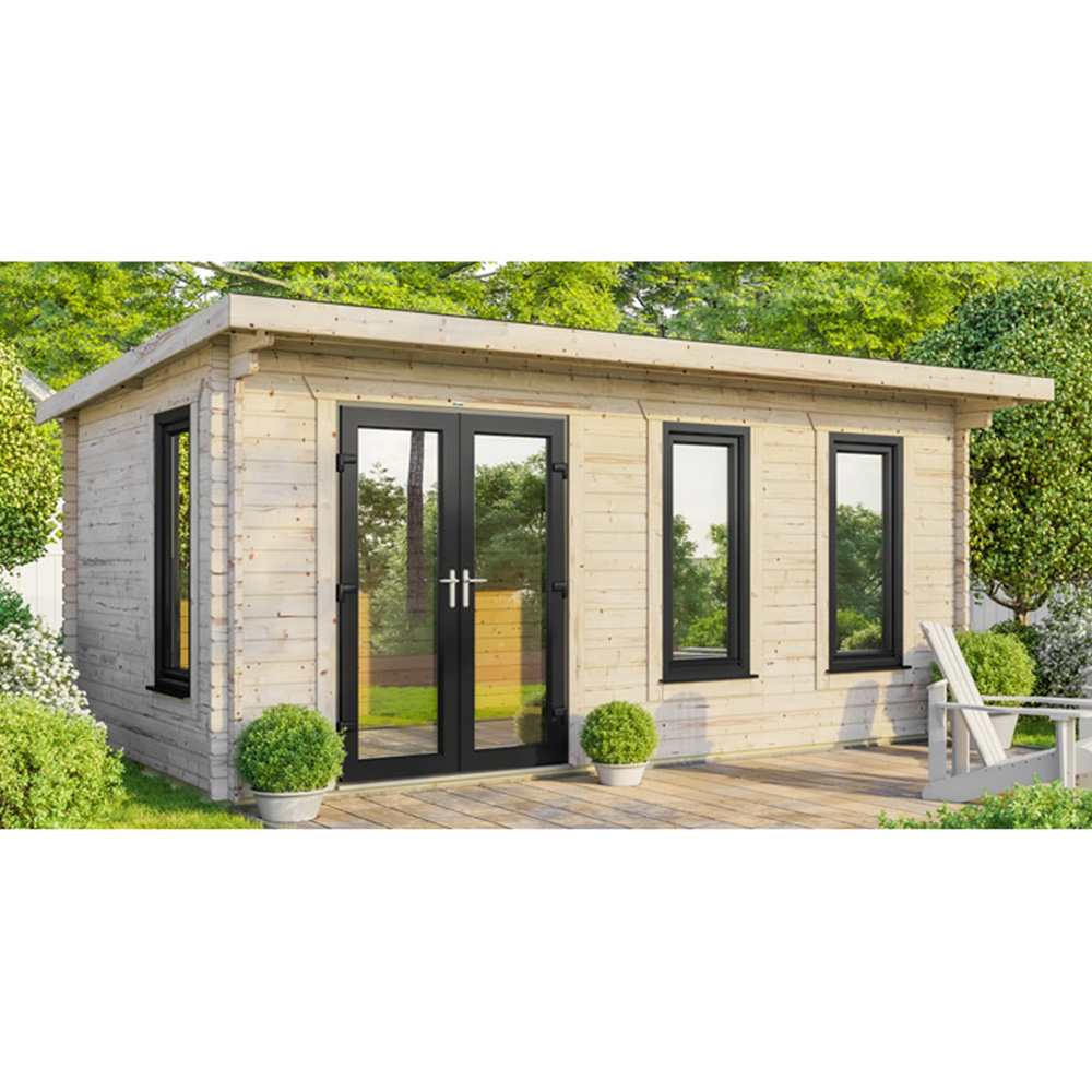 Power Sheds 20 x 12ft Left Double Door Pent Log Cabin Image 9