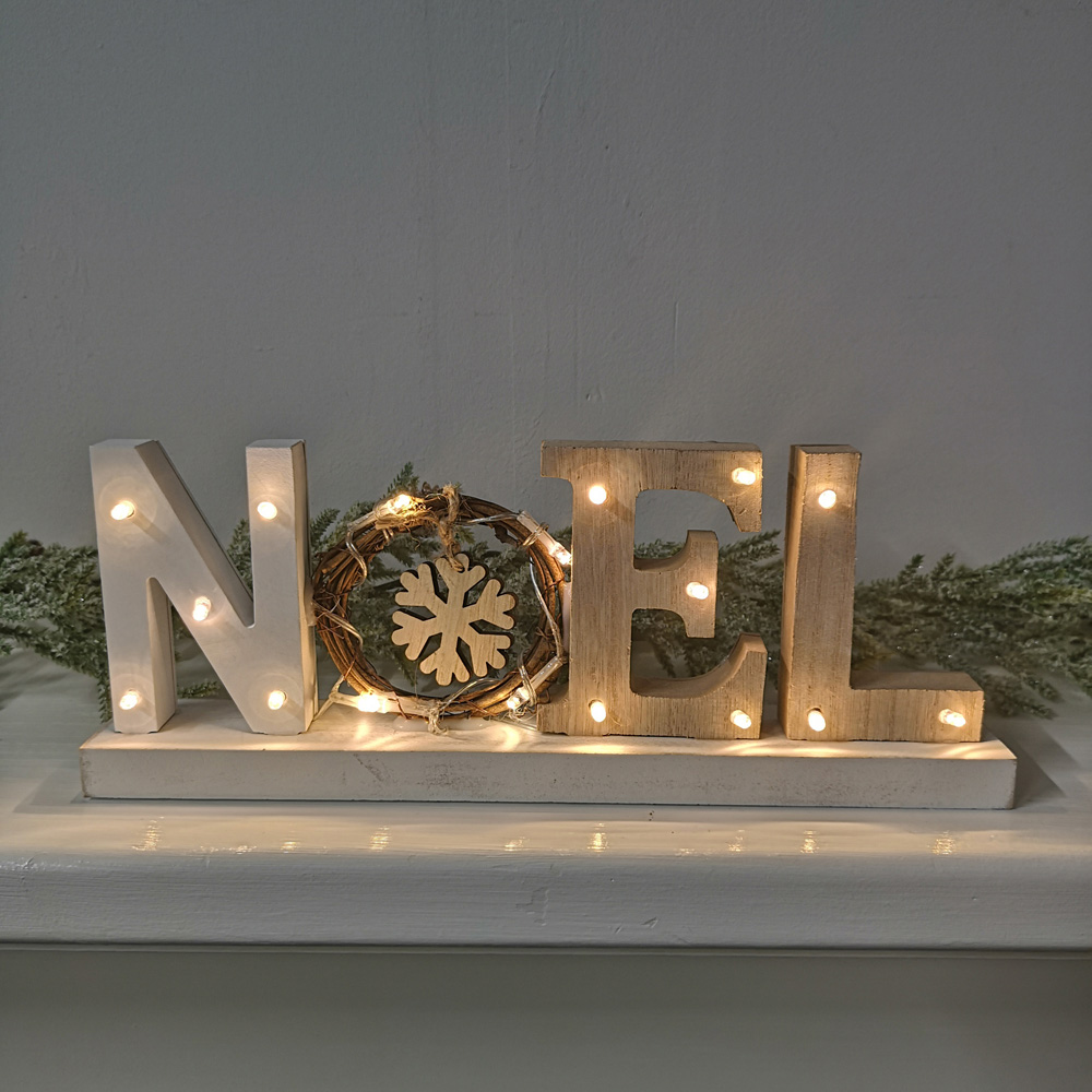 Samuel Alexander Wooden Noel 18 Warm White LED Christmas Decoration Image 5