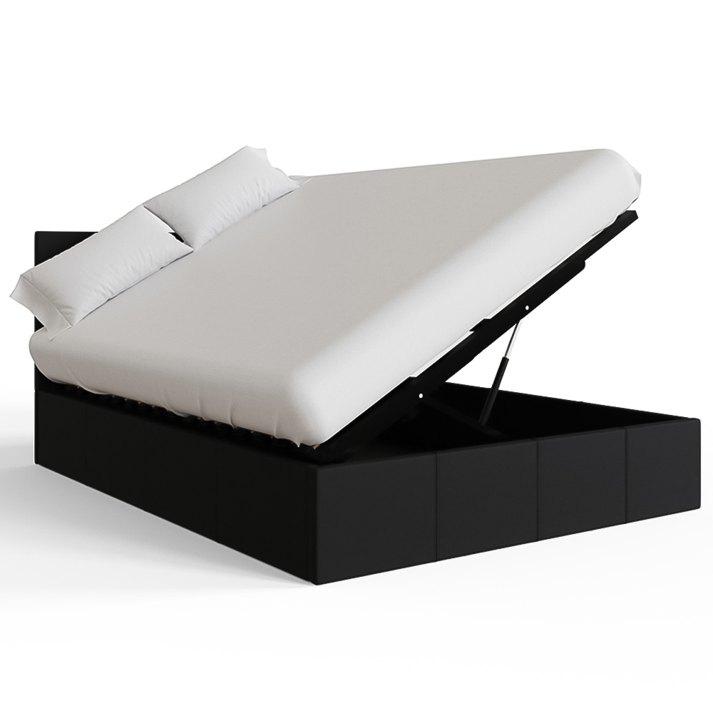 GFW Small Double Black Side Lift Ottoman Bed Image 4