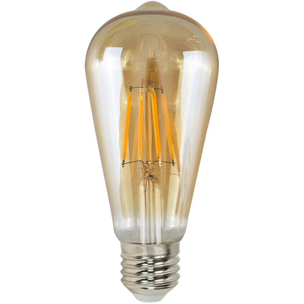 ValueLights Vintage 4W 1800K Warm White E27 Amber Glass Light Bulb 5 Pack Image 1
