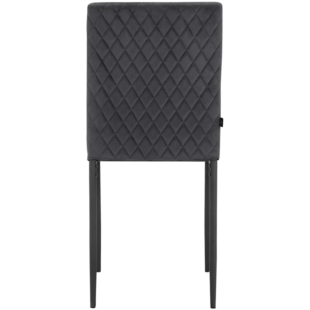 Loft24 Pavia Set of 2 Anthracite Velvet Dining Chair Image 6
