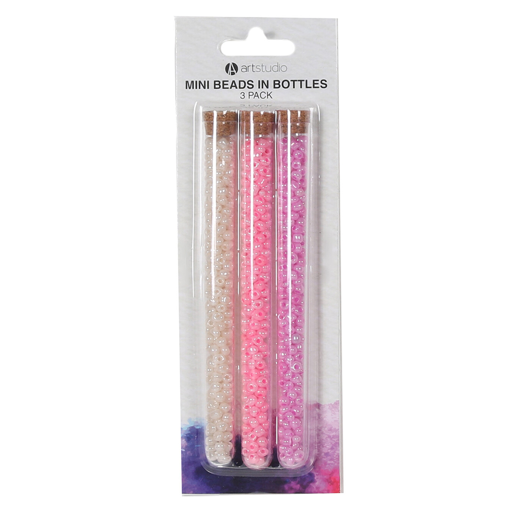 Art Studio Pack of Three Mini Beads In Bottles Image