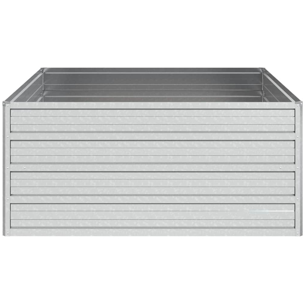 vidaXL Silver Galvanised Steel Raised Garden Bed 45 x 100 x 100cm Image 3