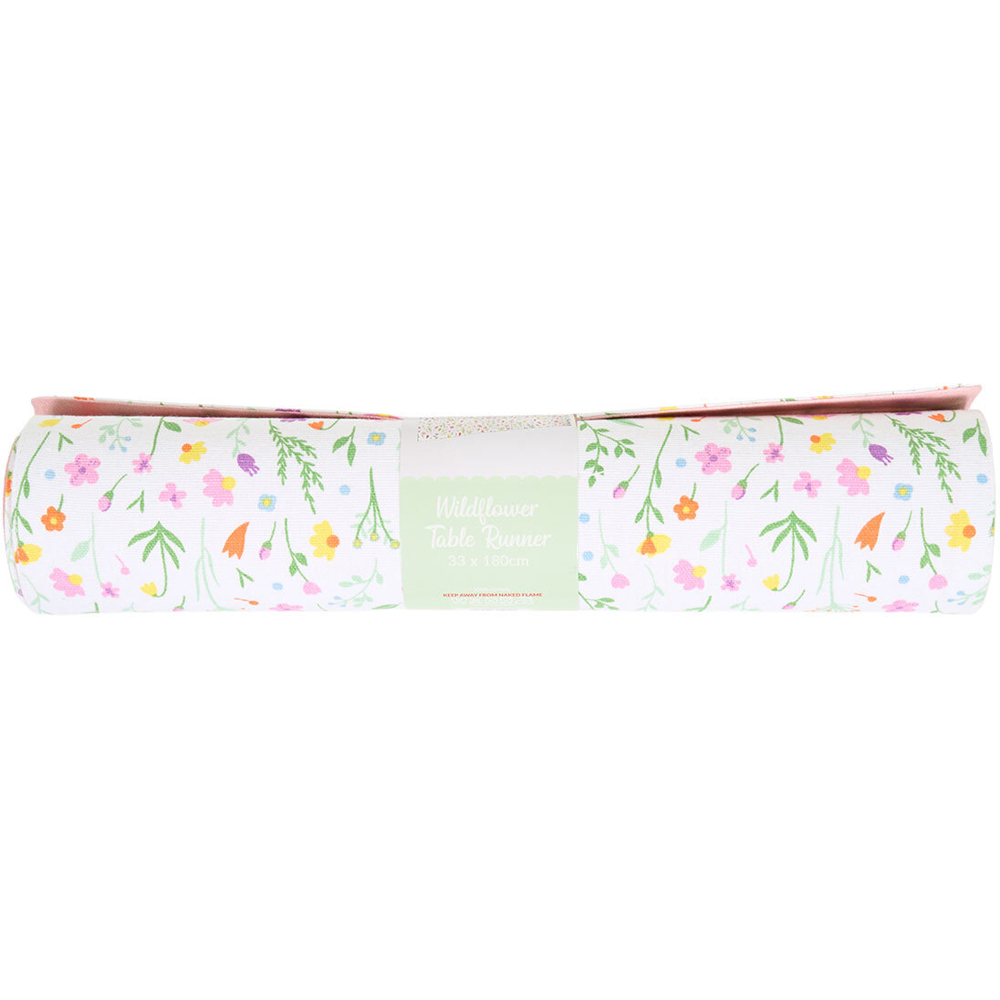 Wildflower Table Runner White Image 1