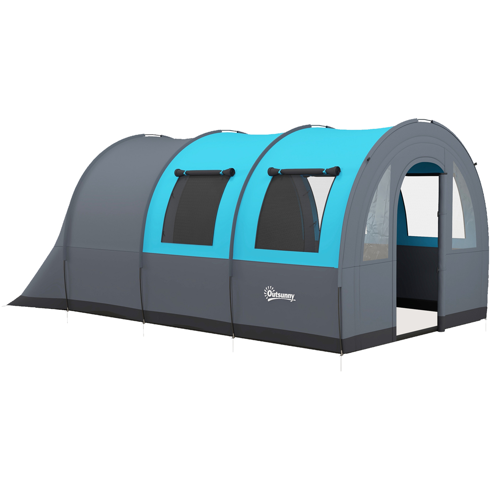 Outsunny 5-6 Person Waterproof Camping Tent Blue Image 1