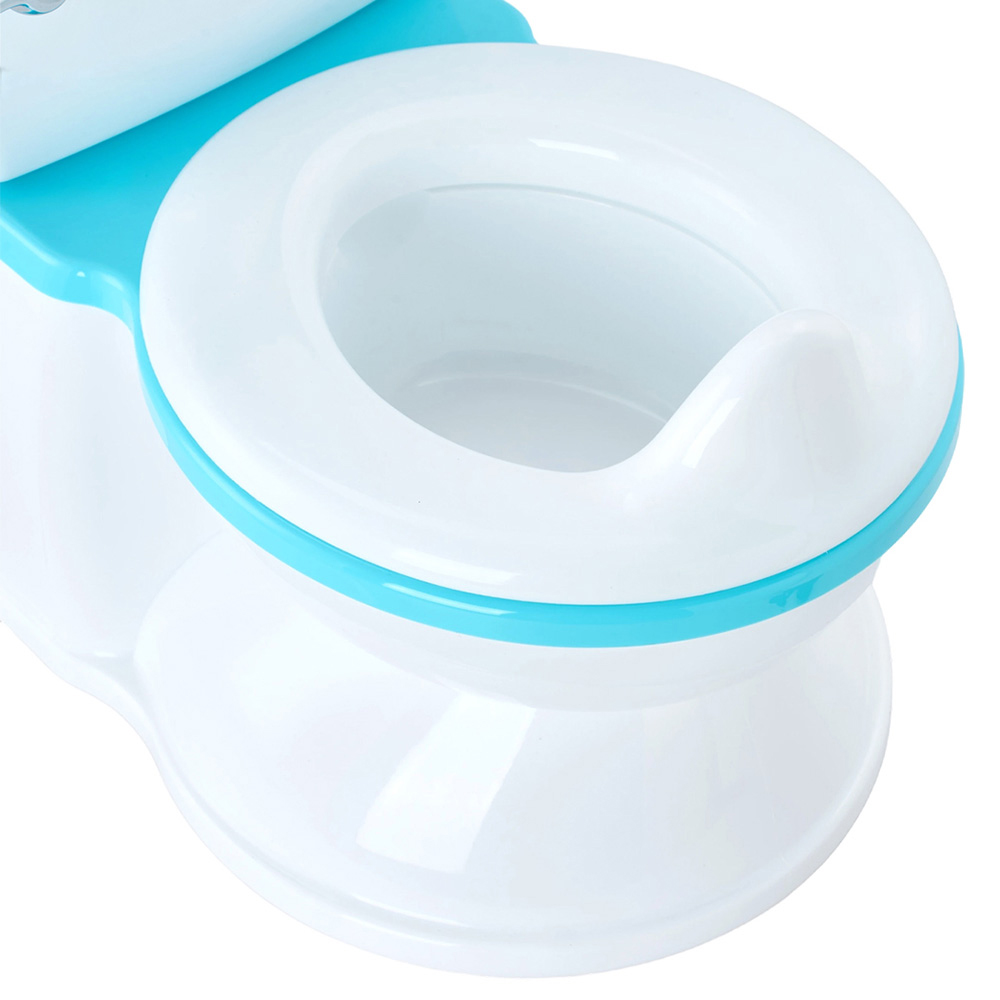 H&O Direct Blue Realistic Baby Potty Training Toilet with Flushing Sound Image 2