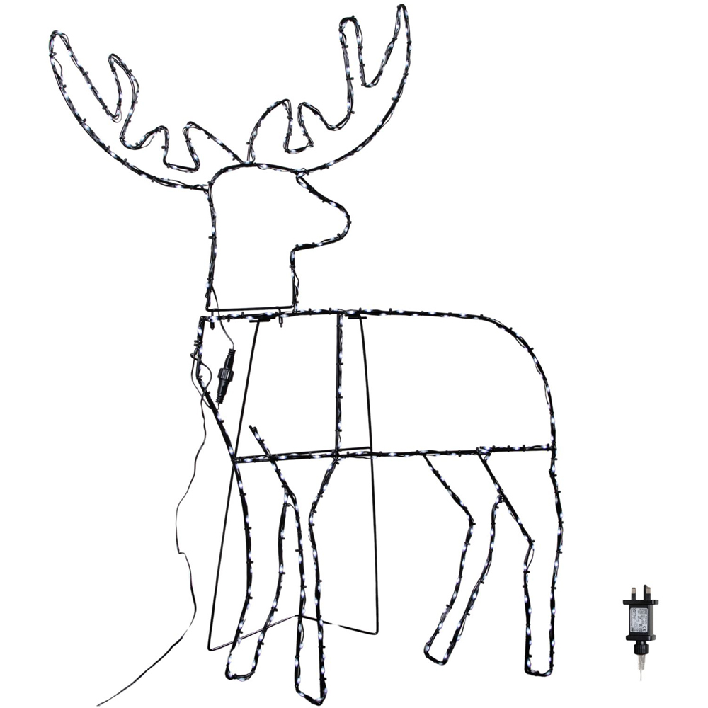 Samuel Alexander 292 Cool White LED Light Up Christmas Standing Reindeer 2.6ft Image 2