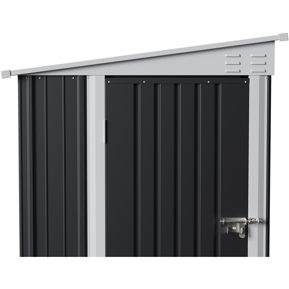 Living and Home 4 x 6ft Metal Lockable Pent Garden Storage Shed Image 6