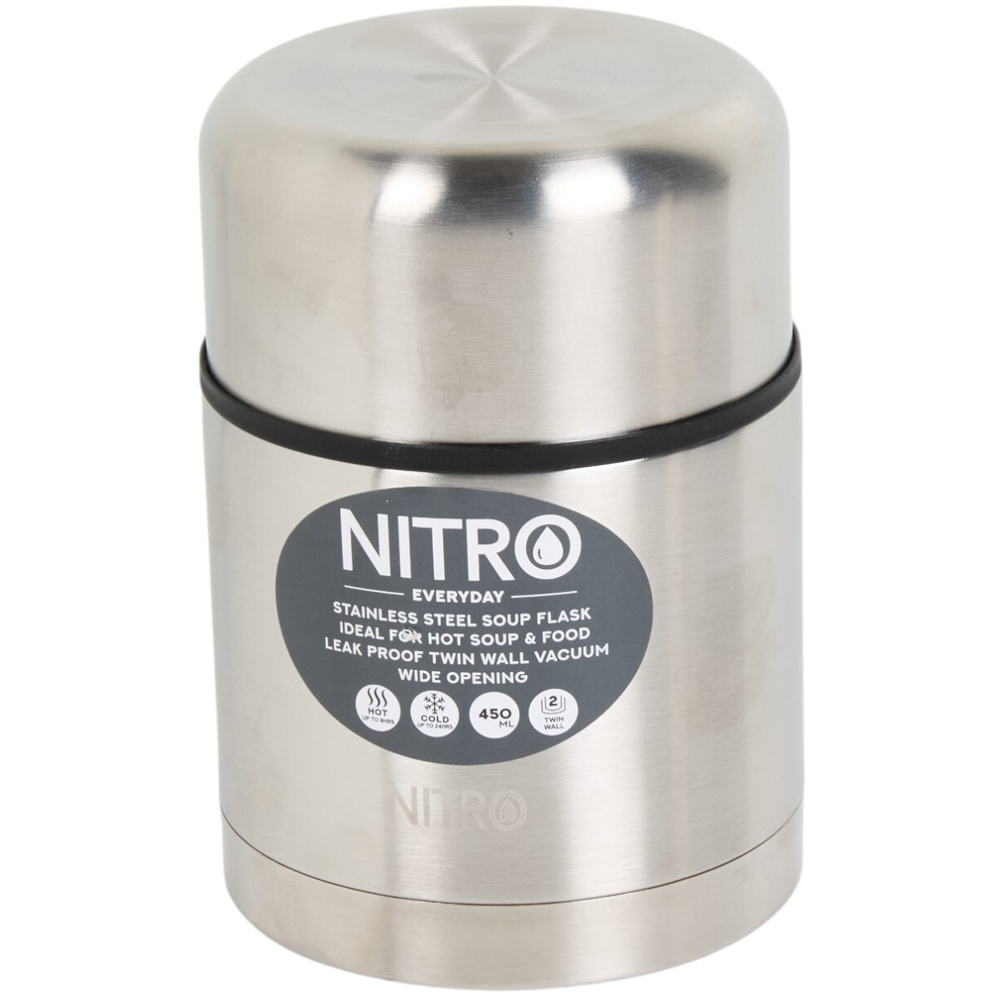 Nitro Stainless Steel Soup and Food FlaskSilver Image 1
