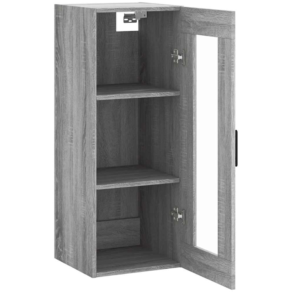 vidaXL Single Door 3 Shelf Grey Sonoma Wall Mounted Cabinet Image 4