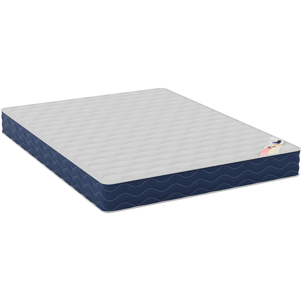 VIDA DESIGNS Vandura King Size Light Grey Linen Fabric Bed with Memory Foam Bonnell Spring Mattress Image 5