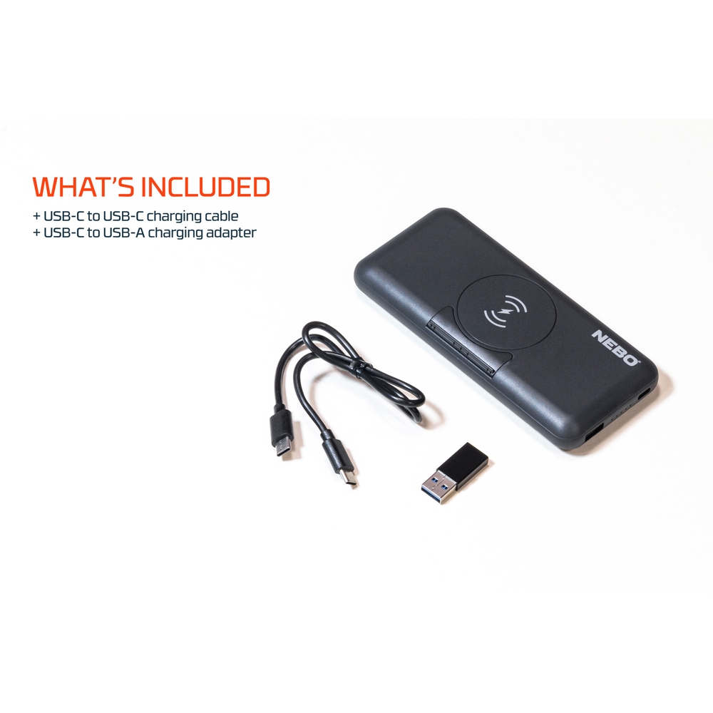 Nebo 10K Portable Wireless Power Bank with Kickstand and Phone Holder 10000mAh Image 8