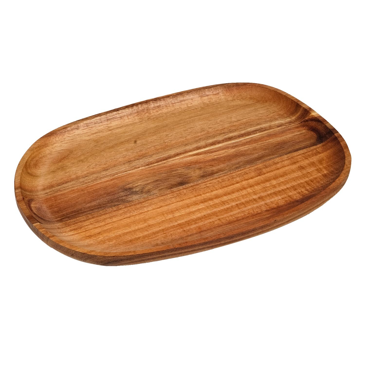 Acacia Wood Oval Serving Platter Image 2