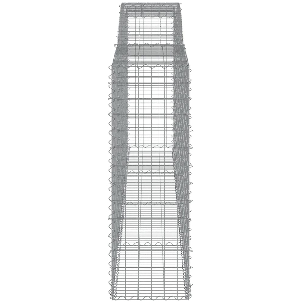 vidaXL Silver Galvanised Iron Arched Gabion Basket 400 x 50 x 140/160cm Image 3